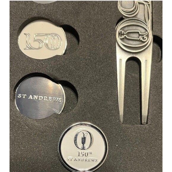 The Open 150th St Andrews Golf Gift Set Divot Tool & Ball Markers Commemorative - Picture 6 of 7